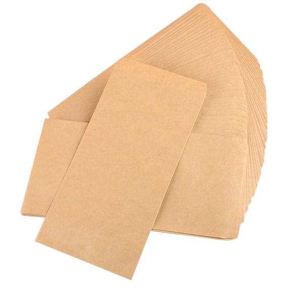FOMIYES 100Pcs Khaki Kraft Paper Envelopes for Letter Use Classic Design Smooth Writing Surface