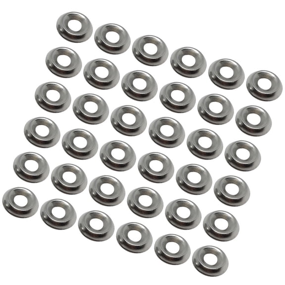 unbranded 100 Pcs Tap Washers Stainless Steel Washer Washers 1.7x1.7x0.35cm Silver