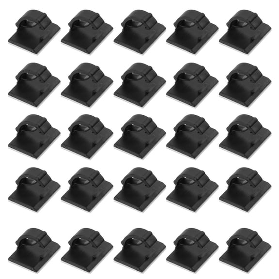 unbranded 100 Pcs Wire Organizer Fixing Tool Reusable Cables Keeper Black