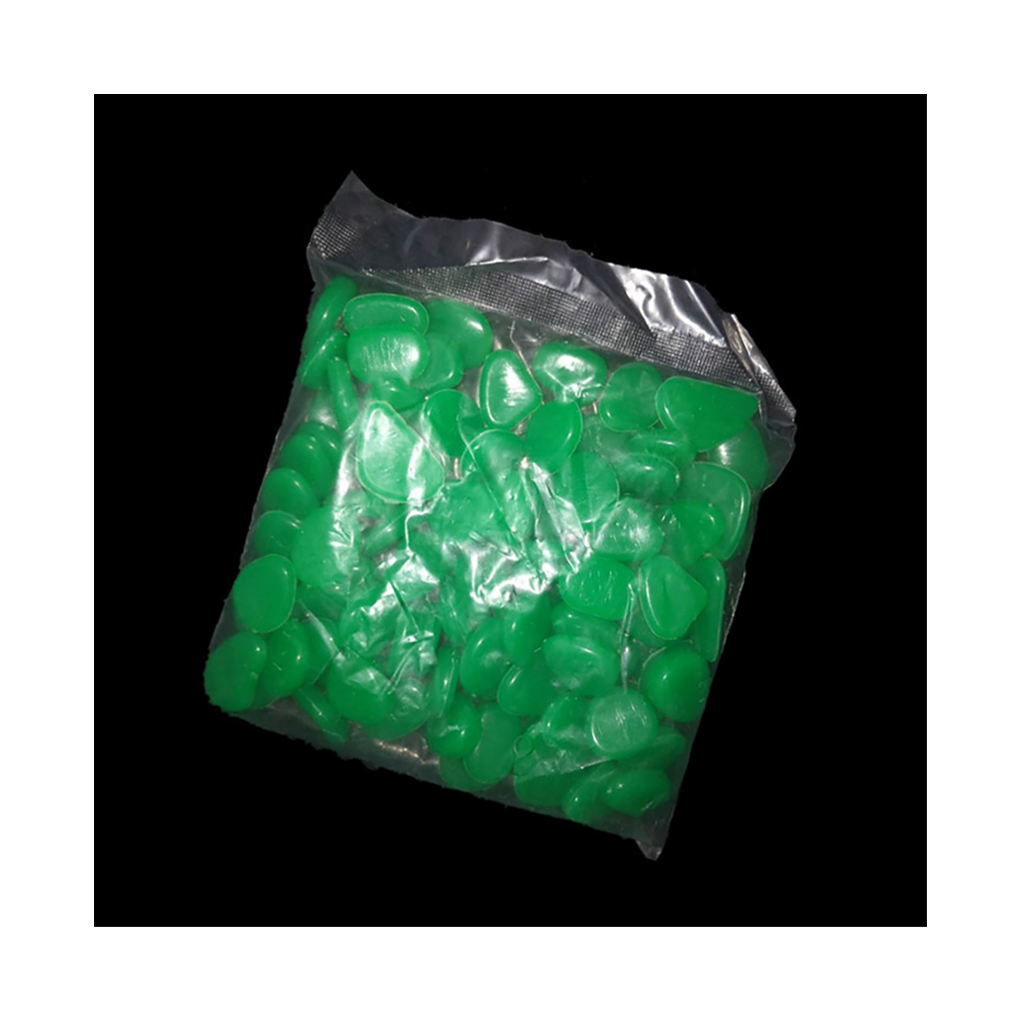 MOAMUN Glow In The Dark Pebbles Garden Stones 1000 Pcs Reusable Premium Resin Luminous Cobblestones For Garden Walkway Pathway Yard Aquarium Fish Tank Décor (Blue