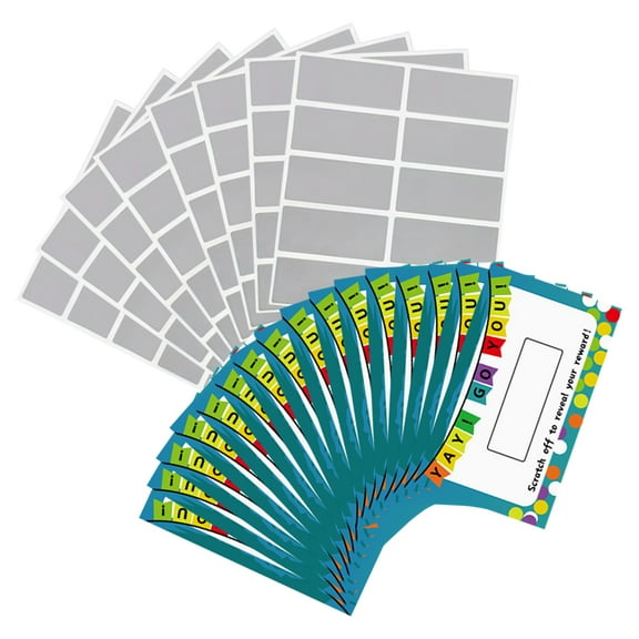 unbranded 100 Sheets Circle Sticker Paper Labels Scratch Card