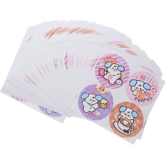 unbranded 100 Sheets Classified Marking Sticker Adhesive Dot Label Journal Brown Round Labels Color Thermal