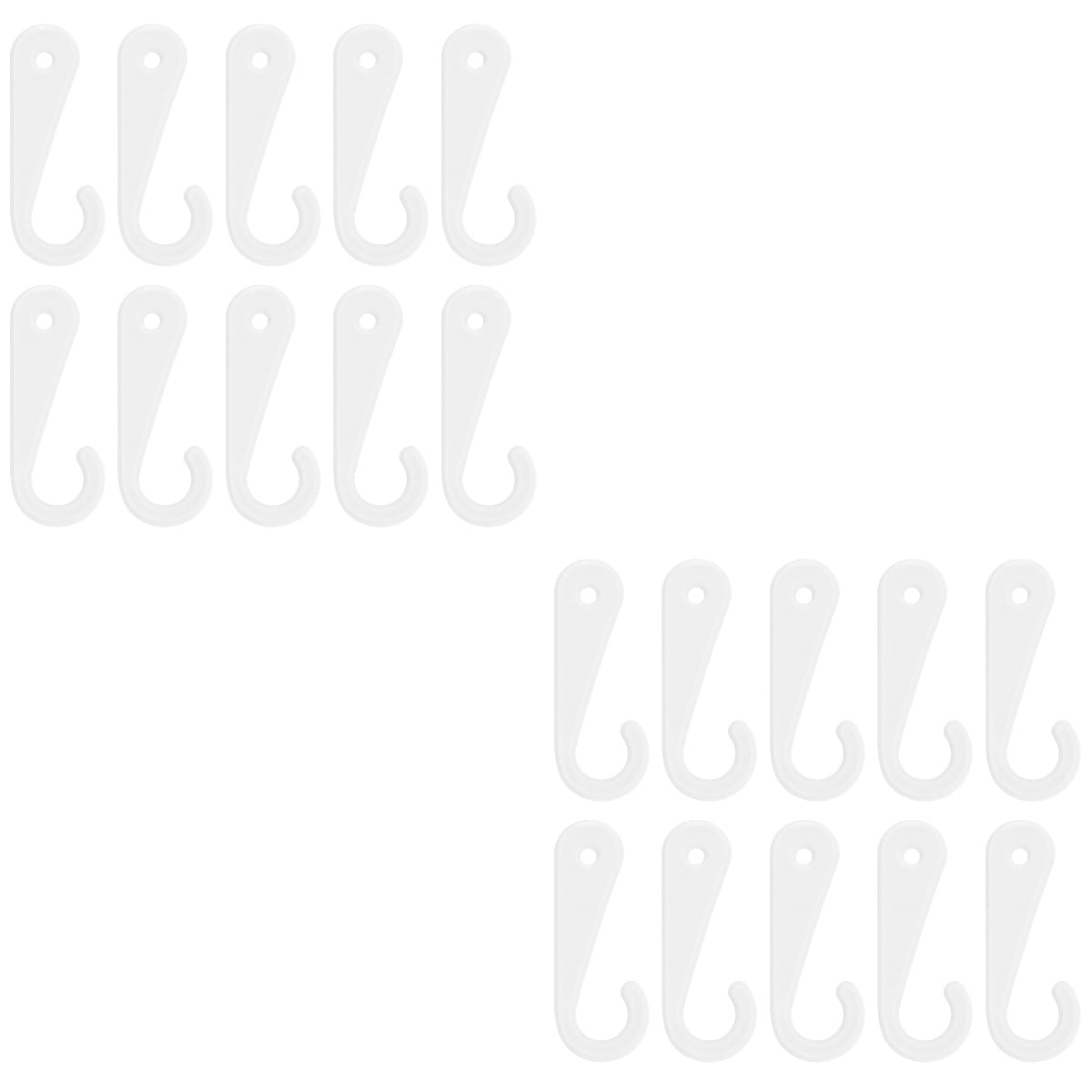 unbranded 1000 pcs Plastic J Shaped Sock Hanger Hooks Hanging Hook for Clothing Parts