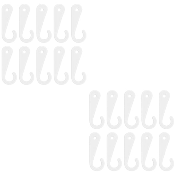 unbranded 1000 pcs Plastic J Shaped Sock Hanger Hooks Hanging Hook for Clothing Parts