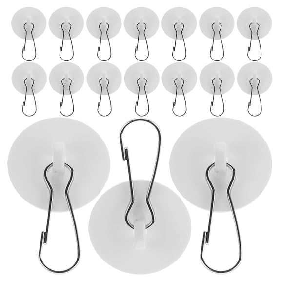 unbranded 100 Pcs Ceiling Hook Heavy Duty Clothes Rack Coat Hangers Suction Cup Hooks Transparent