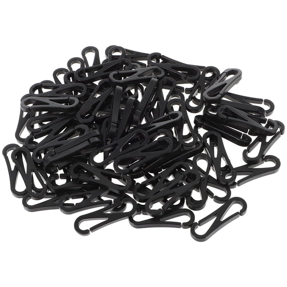 unbranded 100pcs DIY Plastic Hook Mask Rope Hanging Hooks Hoist Buckle Rope Buckles