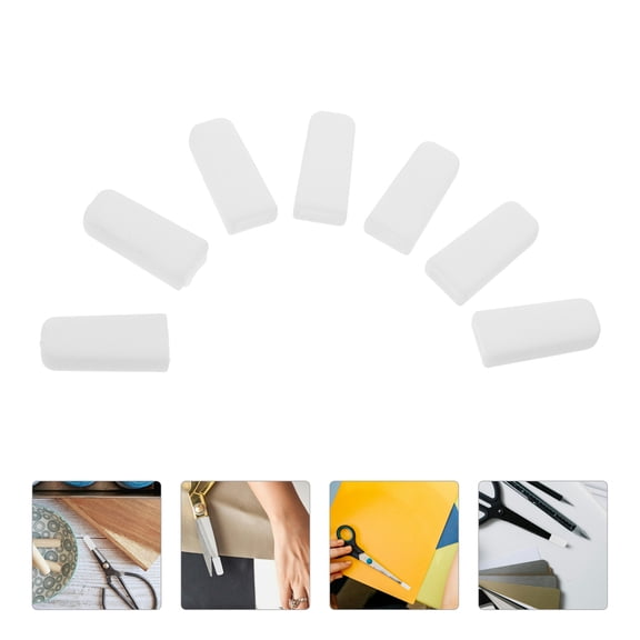 unbranded 100pcs Knife Protector Knife Tip Protector White Plastic Accident Prevention For Paring Knives Home Use