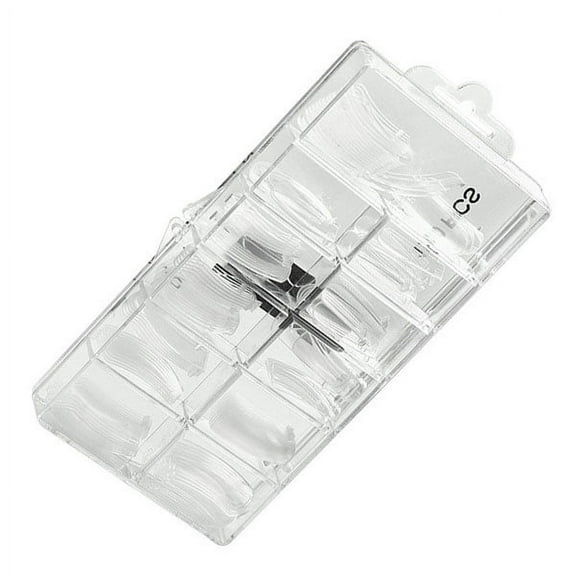 unbranded 100pcs Nail Art System Form UV Gel Acrylic Nail Tips (Transparent)