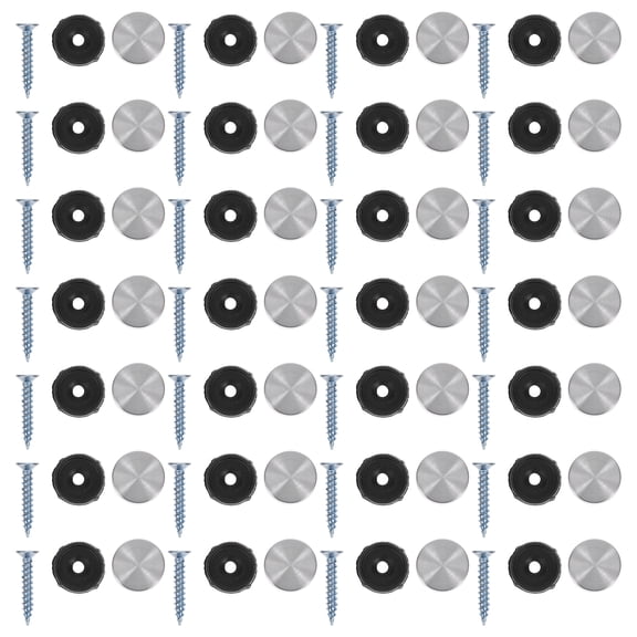 unbranded 100pcs Stainless Steel Mirror Screws With Decorative Caps Replacement Cover Nails For Advertising Hardware And Decorative Mirrors