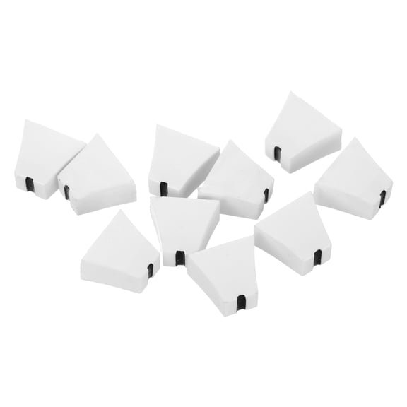 KAKOWELY Metal Knob Caps Knobs White Plastic 10Pcs 0.47X0.39X0.28In