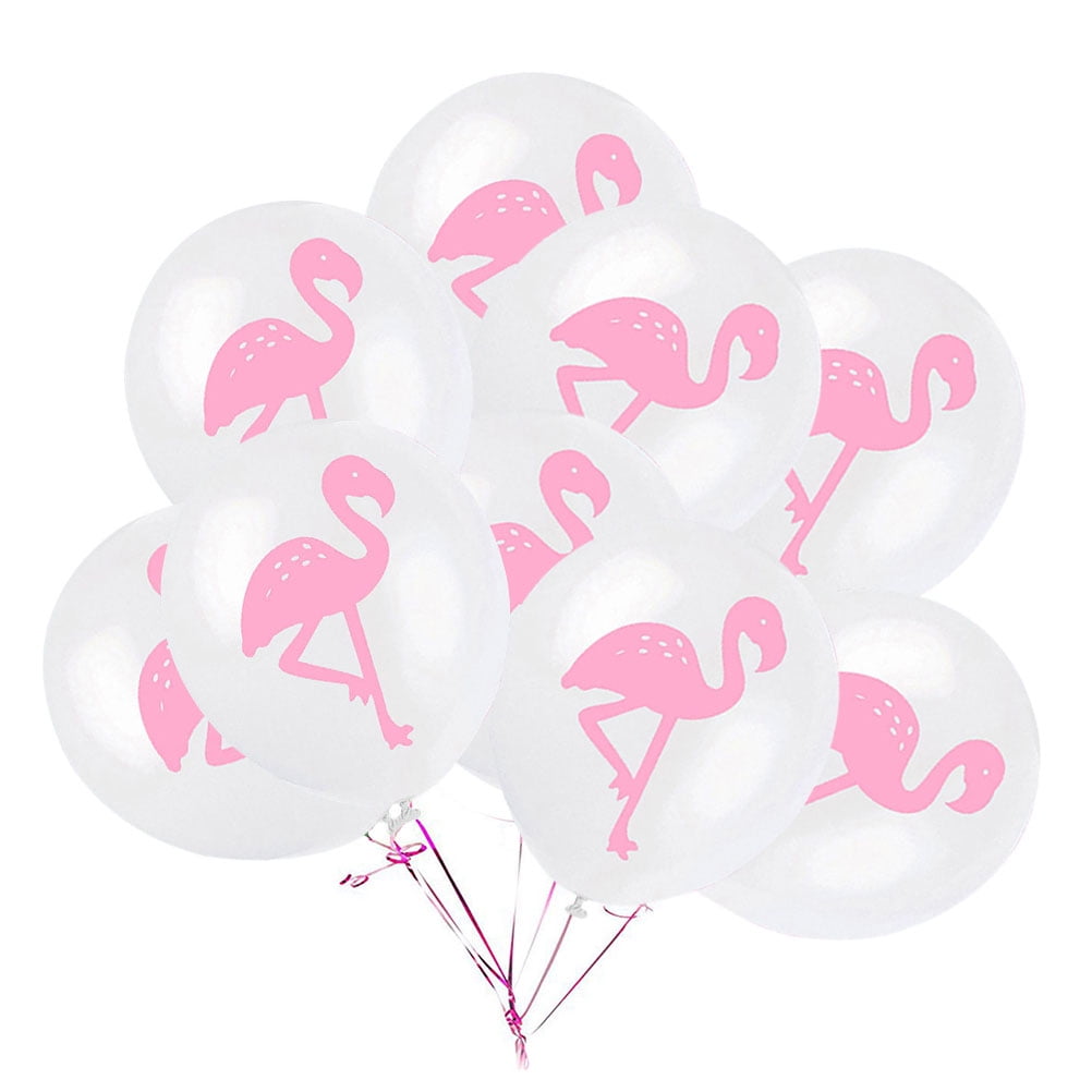 unbranded 10pcs 12inch Flamingo Printing Balloon Decoration Latex Balloon Party Supplies for Wedding Birthday Hawaii Luau Party Summer Party Holiday