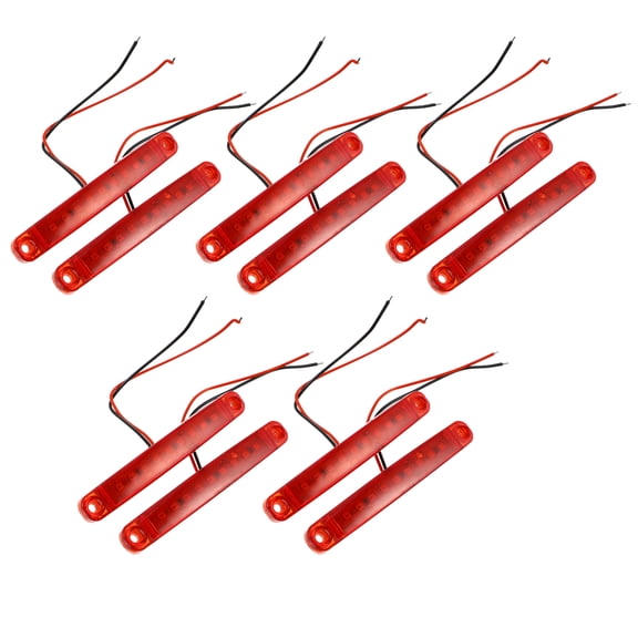 unbranded 10pcs 9 LED Plastic Long Side Lamp Truck Ship Warning Light Indicator Lamps