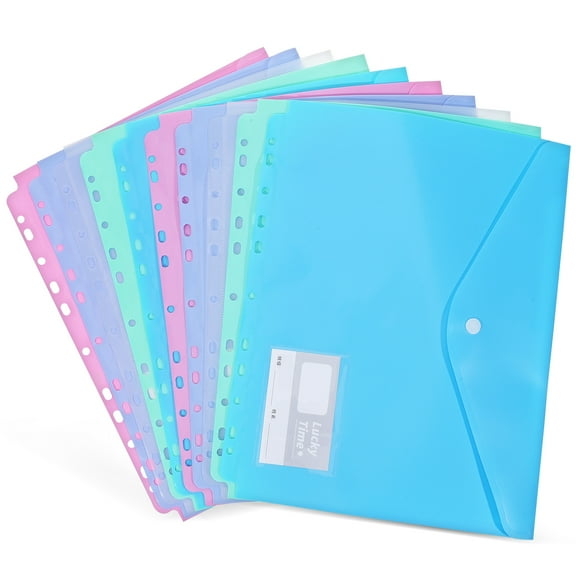 10pcs Document Organizer Bags Plastic File Pouches for Office, School, Travel - , Stylish, Multi-Purpose Envelopes