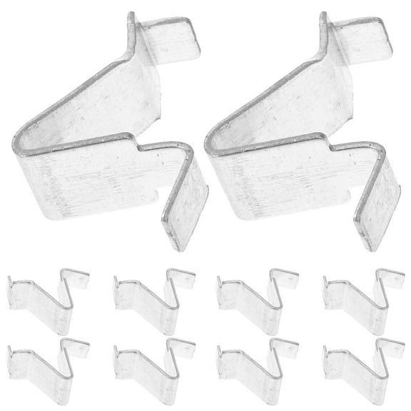 unbranded 10pcs Metal Cabinet Shelf Clips 8mm Iron Partition Boards Clips U Shaped Adjustable Shelf Brackets for Office Cabinets and Archive Shelves