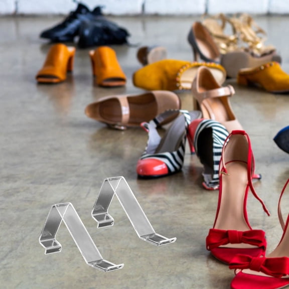 OUNONA 10Pcs Clear Shoe Props Display Stand for Shoes and Smartphones