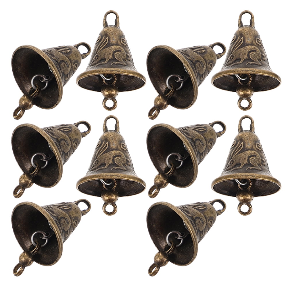 unbranded 10pcs Small Antique Bells Hanging Cowbells Wind Chime ...