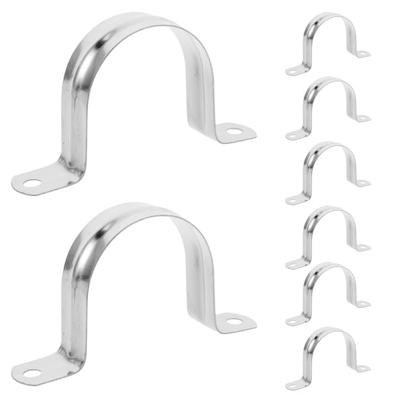 FONDOTIN 10Pcs Stainless Steel Saddle Clamps Heavy Duty Pipe Cable Support Outdoor Use and Rust Resistant