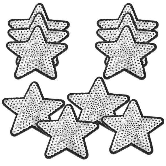 OUNONA Star Iron-On Patches for Clothes Decoration, Fabric Appliques for Jackets, Jeans, Hats, and Bags