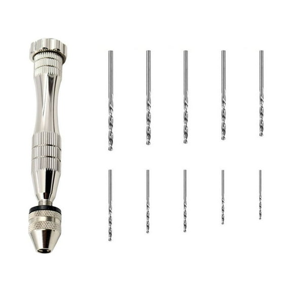unbranded  11 Pcs/1 Single Ended Hand Drill Cordless Rotary Tool Silver