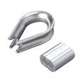 thumbnail image 1 of unbranded 110 in 1 8-shaped Aluminum Steel Wire Crimps and Stainless Steel Thimbles Set (Silver), 1 of 8