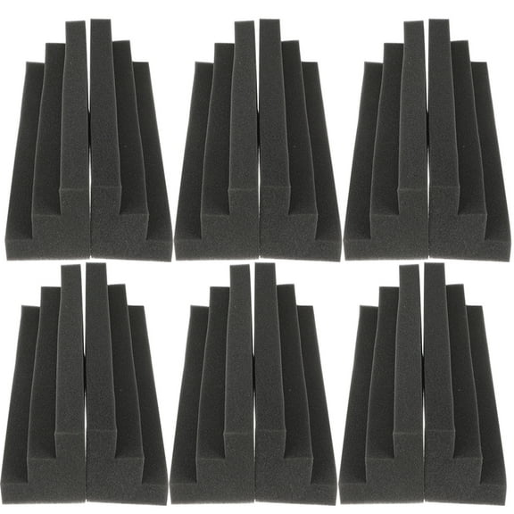 KALLORY Noise Blocker for Room Acoustic Foams Black Sponge 12Pcs
