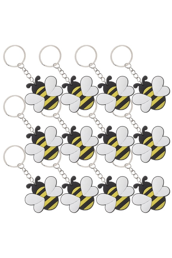 12 Pcs Bee Charm Delicate Shaped Keychain Decoration Baby