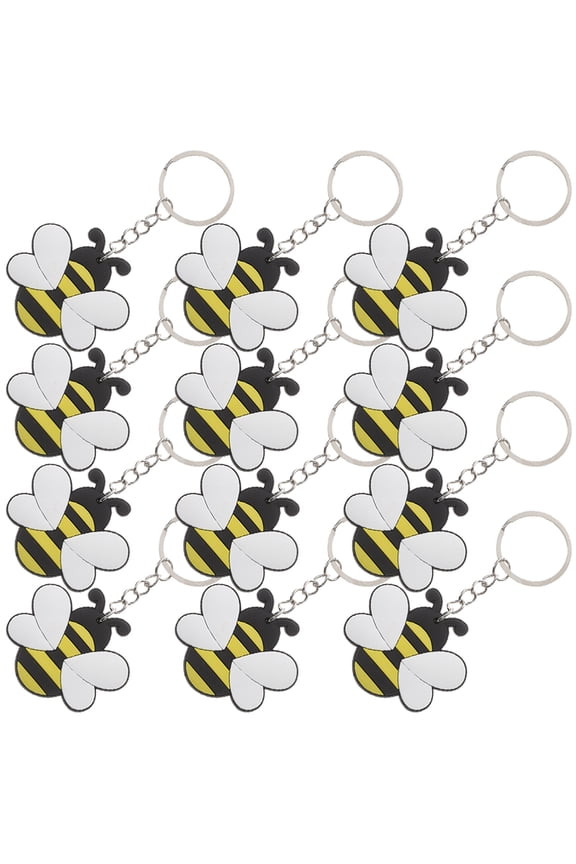 12 Pcs Bee Charm Toy Cute Design Delicate Shaped Keychain Baby