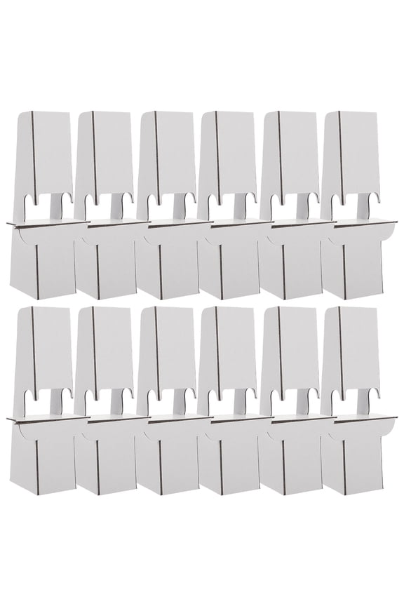 12 Pcs Cardboard Backdrop Stand Picture Frame Easel Easels Poster White