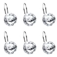 thumbnail image 1 of unbranded  12 Pcs Clear Shower Curtain Hook Avoid Dirty Curtains White Hooks, 1 of 8