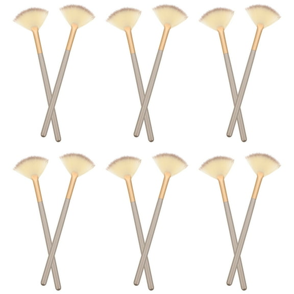 Unbranded 12-Piece Women's Face Beauty Brush Set with Makeup Tool Cleaner Solution and Fan for Travel