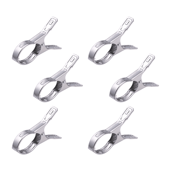 unbranded  12 Pcs Pant Hangers Clear Caught Windproof Clothes Clips Drying
