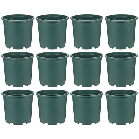 unbranded 12 Pcs Pots Flowerpot Flower Containers 15.5X14CM Green