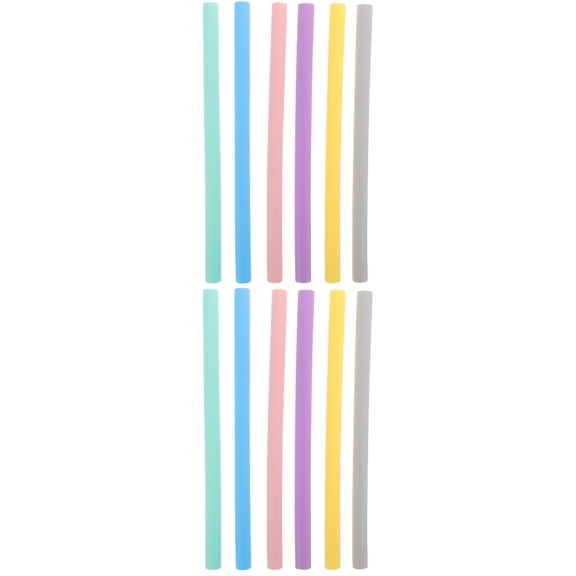 ROMANSENTIAL Flexible and Smooth Assorted Color Silicone Straws for All Tumblers