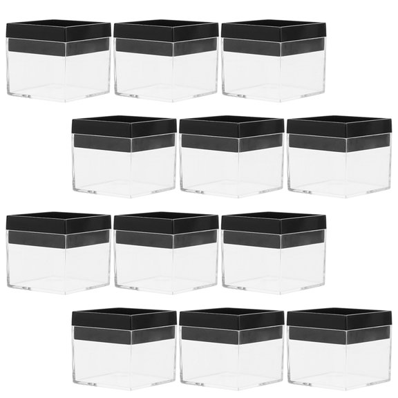 NUOLUX 12Pcs Versatile Clear Specimen Storage Boxes for Minerals Electronics and Crafts