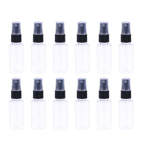unbranded  12 Pcs Spray Bottle Liquid Small Pump Water for Plants Travel Black