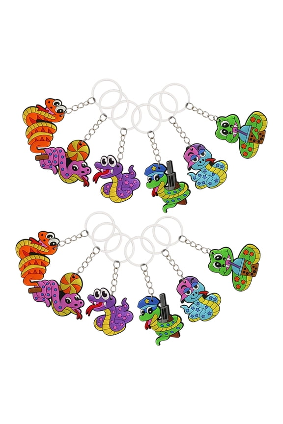 unbranded  12 Pcs Three-dimensional Eyeshadow Snake Key Pendant