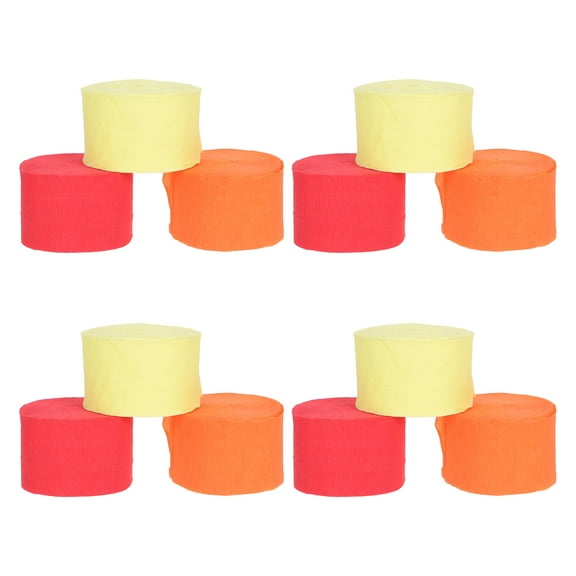 unbranded 12 Rolls Black Lights for Glow Party Paper Colored Crepe Colorful Hung Baby