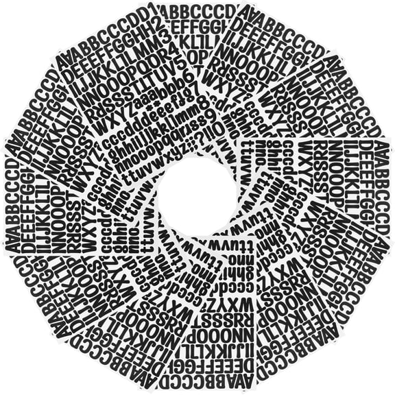 unbranded 12 Sheets House Number Decal Alphanumeric Stickers