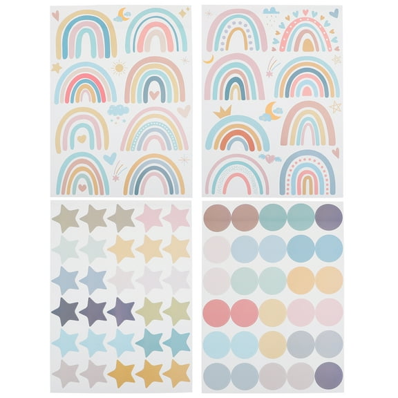 unbranded 12 Sheets  Rainbow Wall Decal Rainbow Wallpaper Wall Stickers Kids Room Decoration
