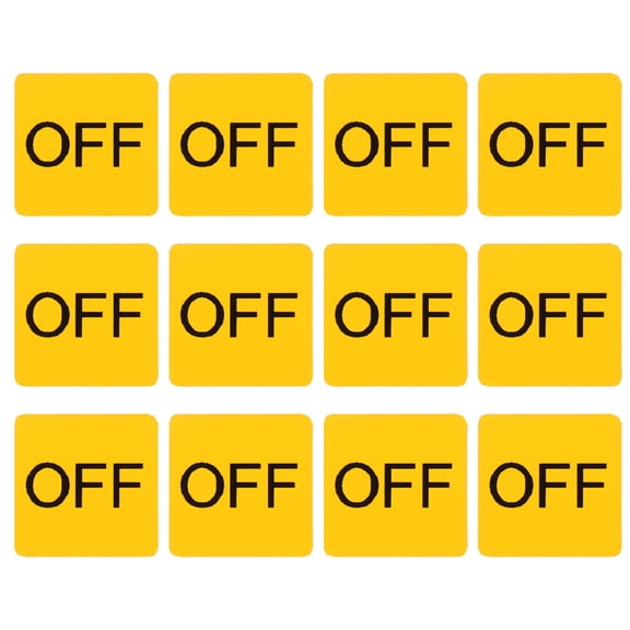 unbranded 12 Sheets of Label Caution Sticker Off Light Decal Device Stickers