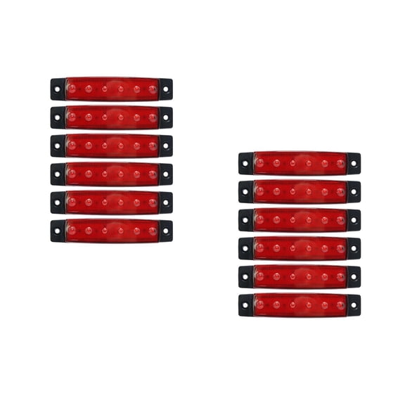 unbranded 12 pcs 6 LEDs Waterproof Navigation Lights, Deck Courtesy Light Connection Thin Wire Utility Led Interior Lights for Deck Decoration Light.