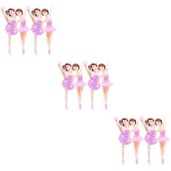 unbranded 12 pcs Cupcake Topper Dancing Ballet Cupcake Topper Figure Ballet for Birthday Cake Party
