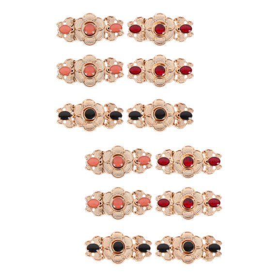 unbranded 12 pcs  DIY Button Accessories Flower Zinc Alloy Cloak Clasp Fasteners Cloak Buckle
