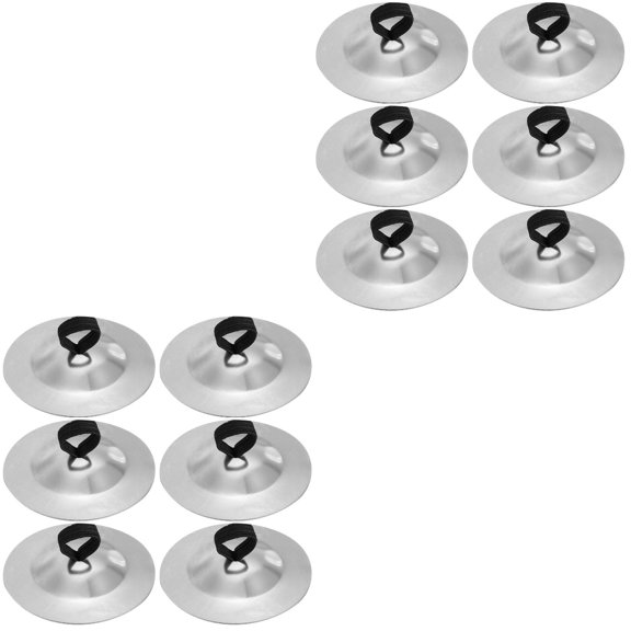 unbranded 12 pcs Musical Instrumen Iron Finger Cymbals Percussion Cymbals Dancing Props Percussion Instrument (Silver)