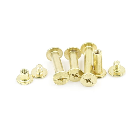 unbranded 120 Chicago Binding Screws Bookbinding Posts Binding Screw /Cross Head for Leather Handicrafts Decoration Decorating Document Book Photo Album Bookbinding