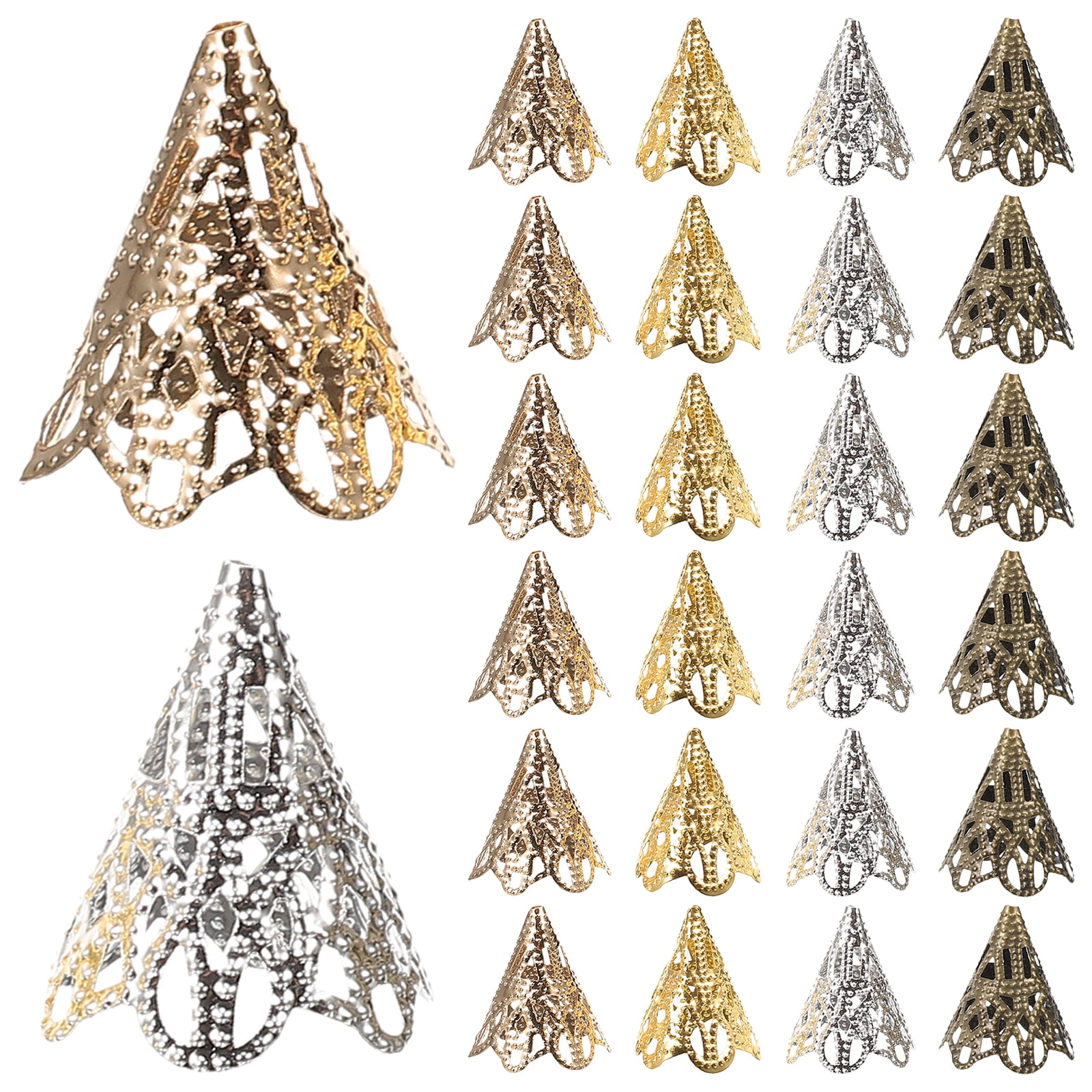 unbranded 120 Pcs Bead Findings Spacer Beads Caps End for Jewelry Making