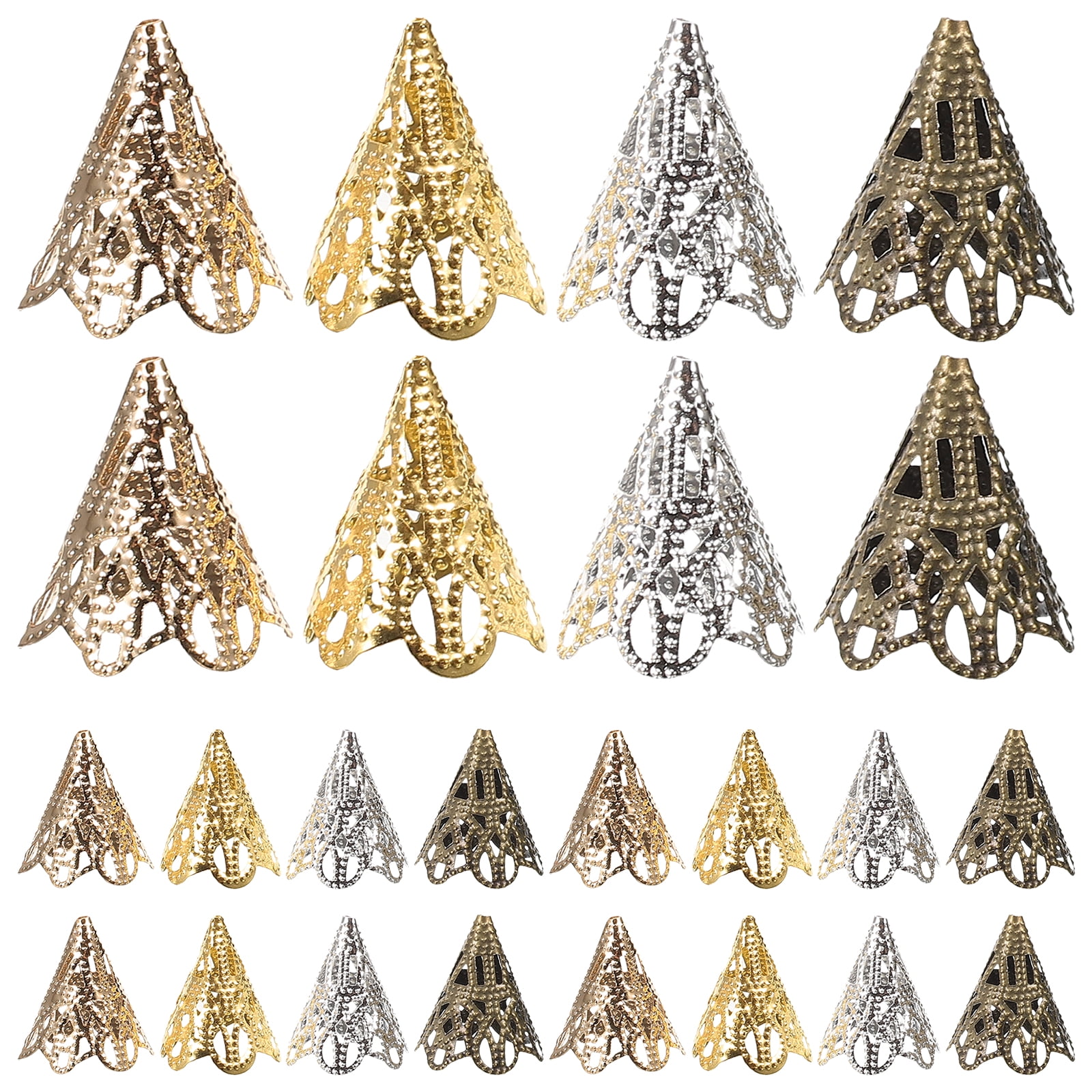 unbranded 120 Pcs Flower Caps for Jewelry Making DIY Beads Trumpet Holder