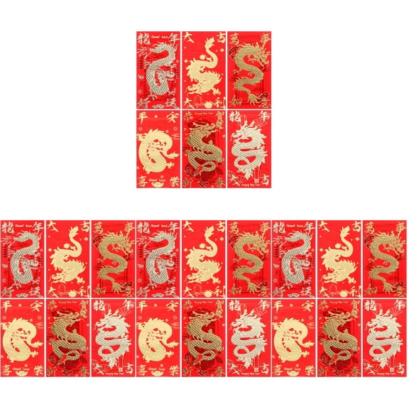 unbranded 120 Pcs Paper Red Packets Year of Dragon Red Envelopes Red Envelopes Spring Festival Packet