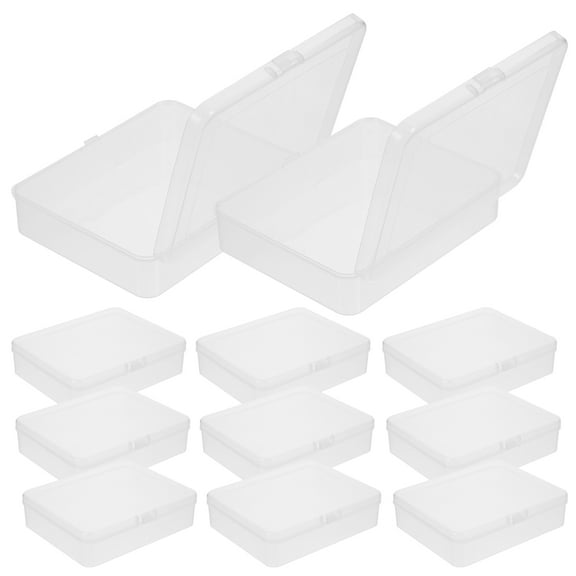 UPOUART Rectangular Craft Organizer Bins 12Pcs Transparent Storage