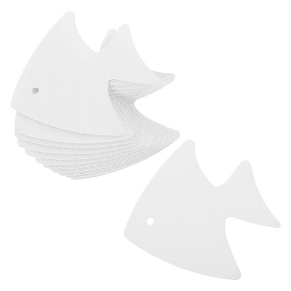 OULII  12Pcs Non Slip PVC Fish Shape Stickers for Bathrooms and Showers